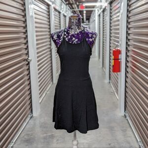 Vans Small Skater Goth Black Halter Mini Dress Vintage Y2K Clueless vibes